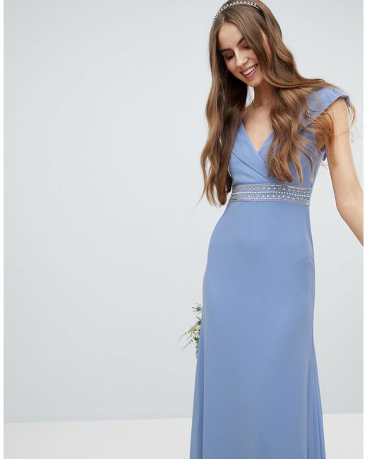 tfnc bardot maxi bridesmaid dress