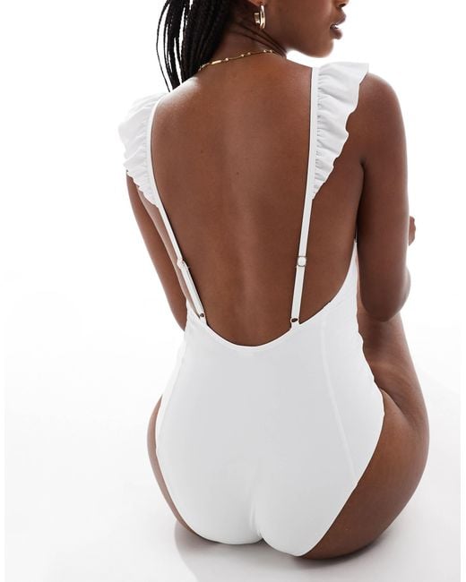 Accessorize White – badeanzug