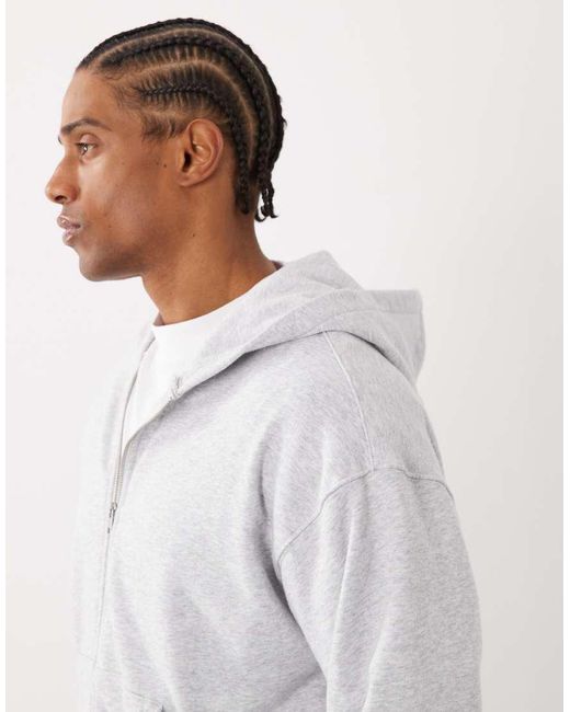 Cotton On Gray Zip Up Hoodie for men