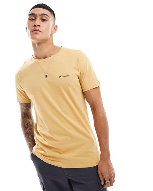 Rapid ridge - t-shirt color cammello con stampa sul retro di Columbia in Blue da Uomo