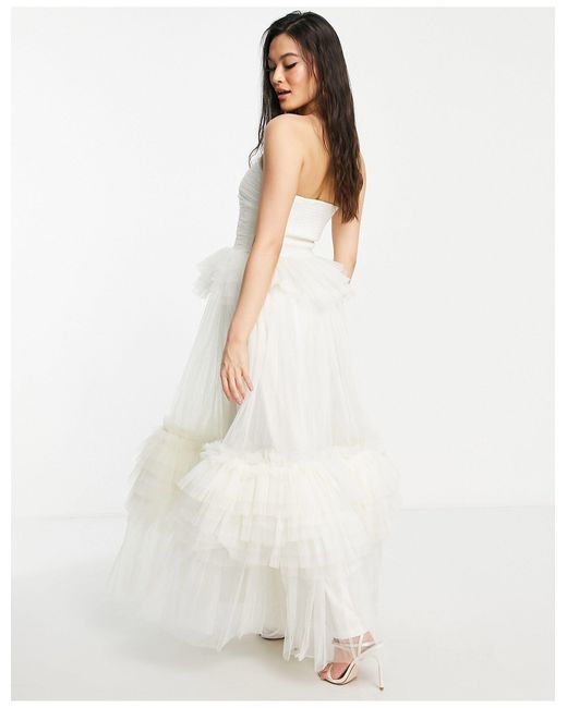 LACE \u0026 BEADS Bridal Extreme Tulle Maxi 