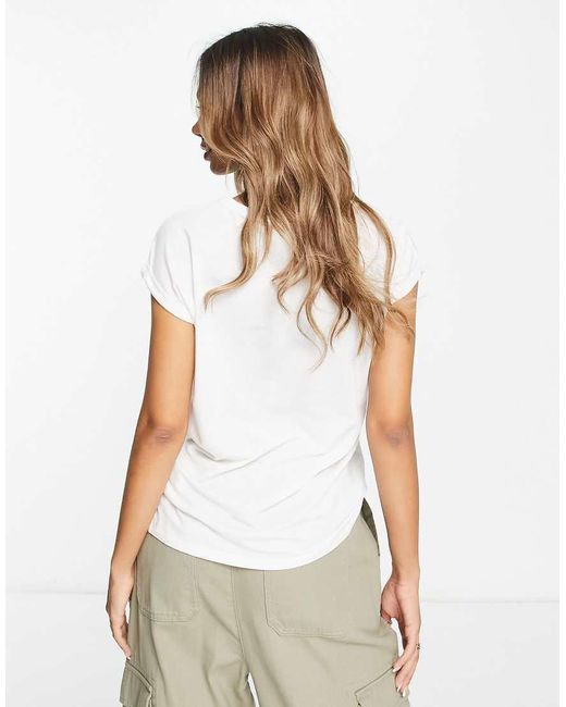Vero Moda White Round Neck T-shirt