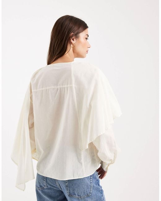 ASOS White Cape Blouse