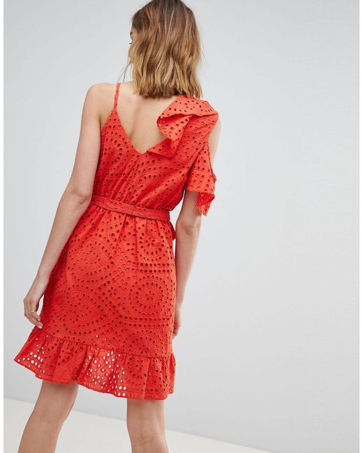 broderie wrap dress