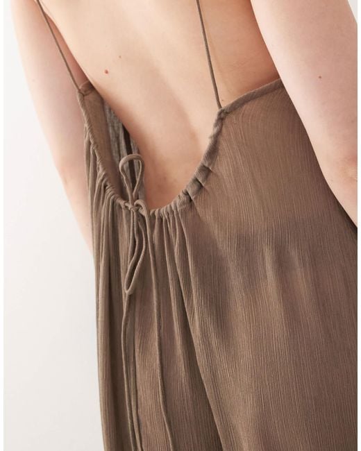 Weekday Natural Floaty Crepe Maxi Cami Dress