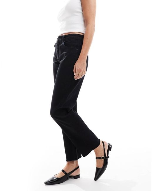 London Rebel Black Luna Sling Back Pointed Toe Flats