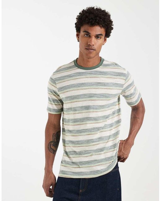 Blend Gray 100% Cotton Regular Fit T-shirt for men