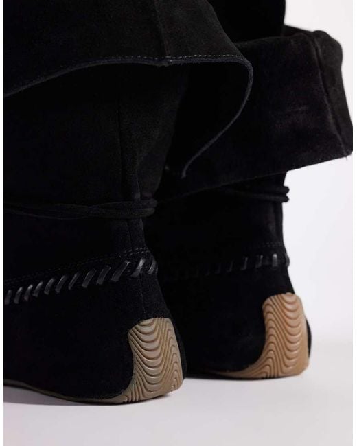 Bronx Black Savann-A Fringe Lace Up Ankle Boots