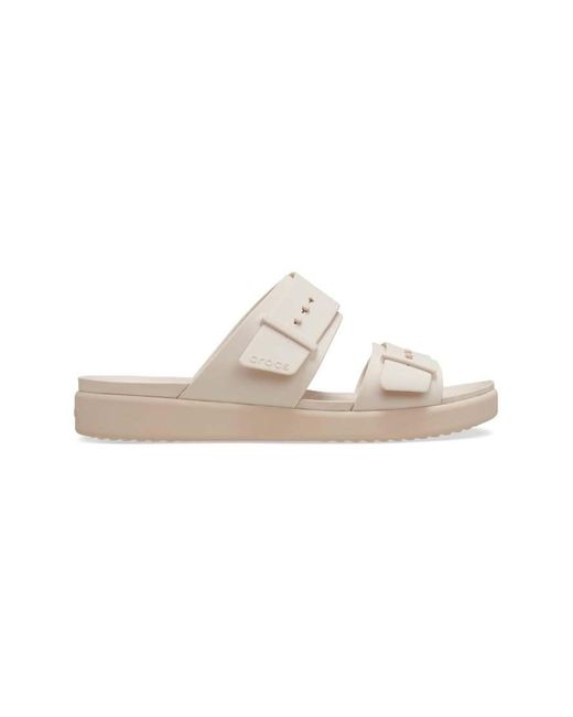 CROCSTM White Brooklyn Buckle Low Sandal