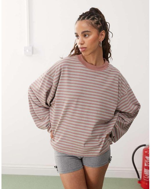 Lioness Multicolor Bloom Long Sleeve Crew Neck Boxy T-shirt