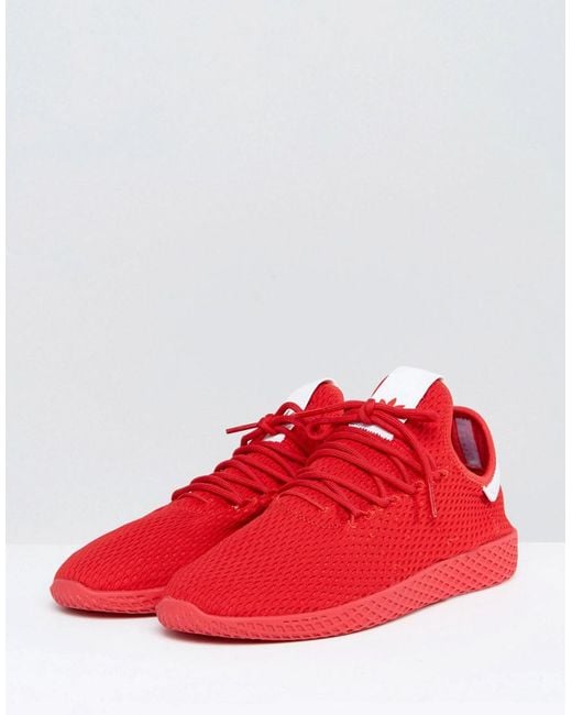 adidas Originals Leather X Pharrell Williams Tennis Hu Trainers In Red  By8720 for Men | Lyst