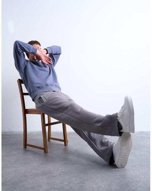 Topman Metallic Straight Leg Sweatpants for men
