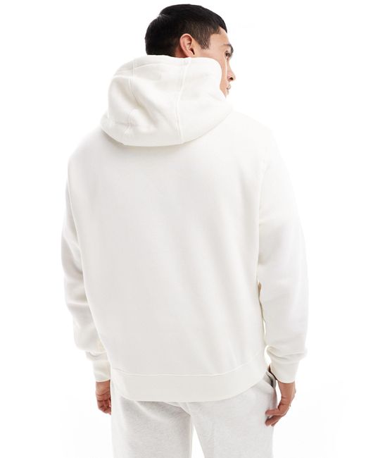 Sudadera color crema con capucha club vignette Nike de hombre de color White