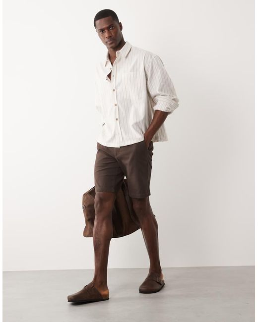 ASOS Natural Skinny Fit Chino Shorts for men