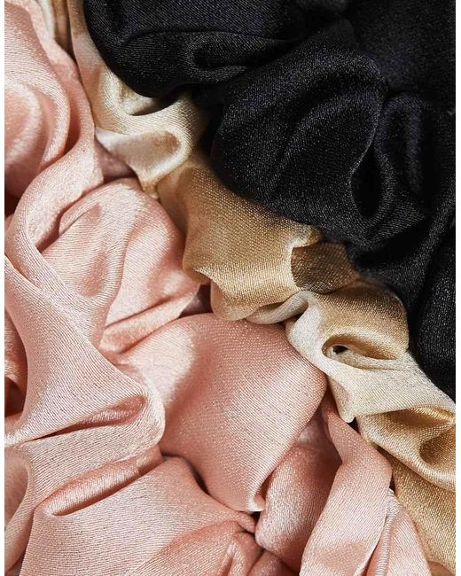 Kitsch White Assorted Satin Sleep Scrunchies 5 Pack
