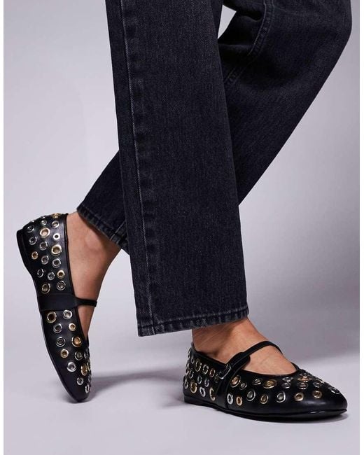 Steve Madden Blue Rejoice-s Eyelet Ballet Flats
