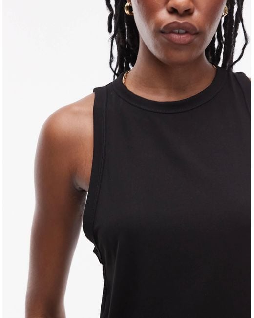 TOPSHOP Black Soft Loose Tank Top