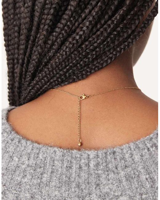 ASOS Gray Waterproof Stainless Steel Necklace With Knot Pendant