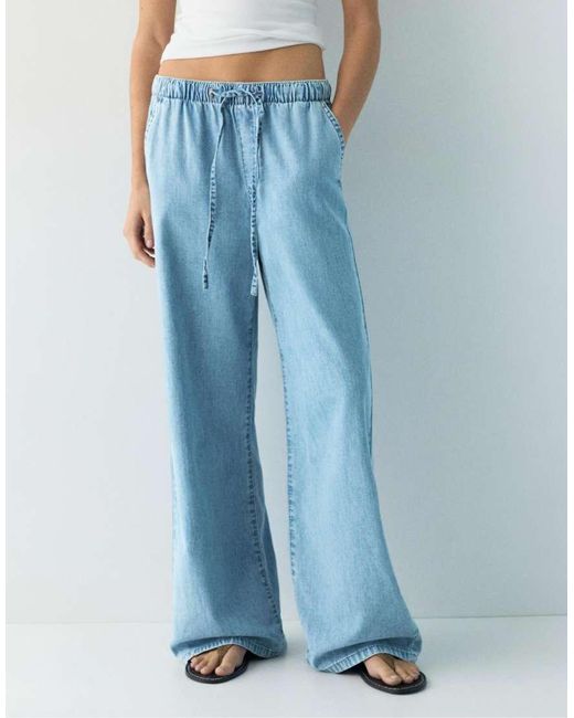 Pull&Bear Joggingbroek in het Blue