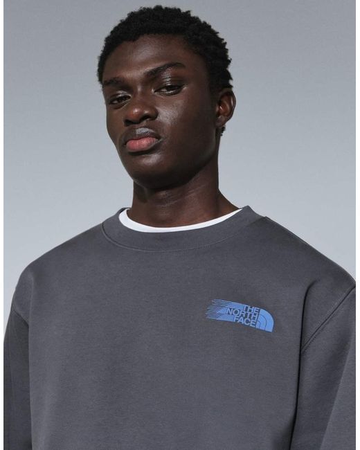 The North Face Gray Retro Trail Relaxed Crew for men
