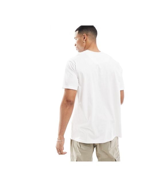 Brave Soul White Oversized High Neck T-shirt for men