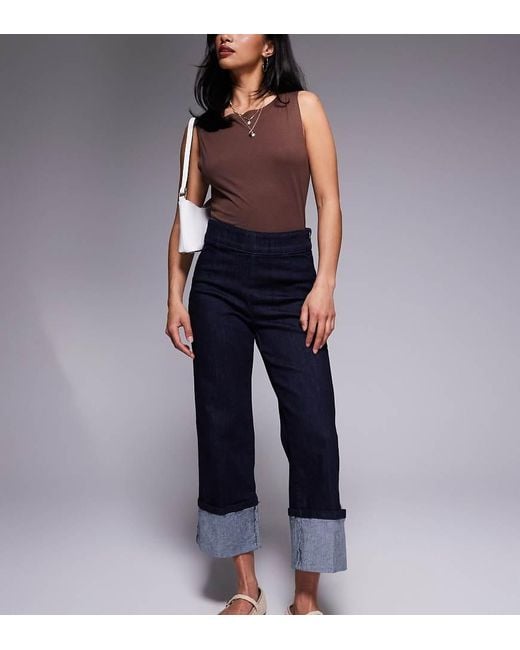 River Island Blue Slim Turn Up Jeans