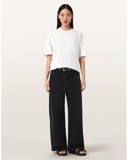 AllSaints White Fuse Etta Short Sleeve T-shirt