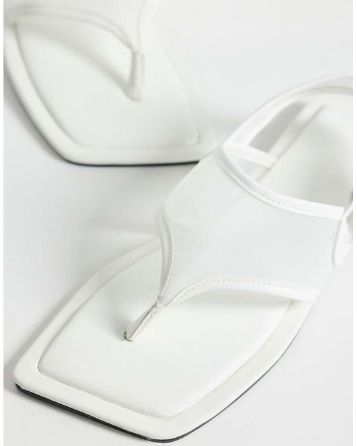 ASOS White Francine Mesh Slingback Sandals