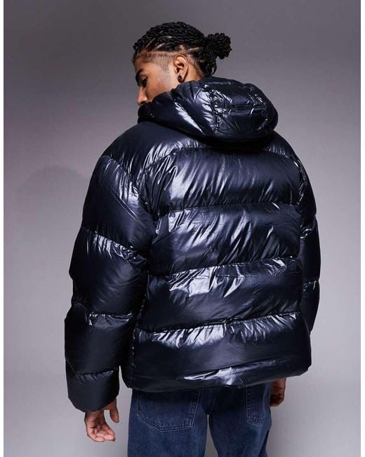Deus Ex Machina Blue Shield Hooded Puffer Jacket for men