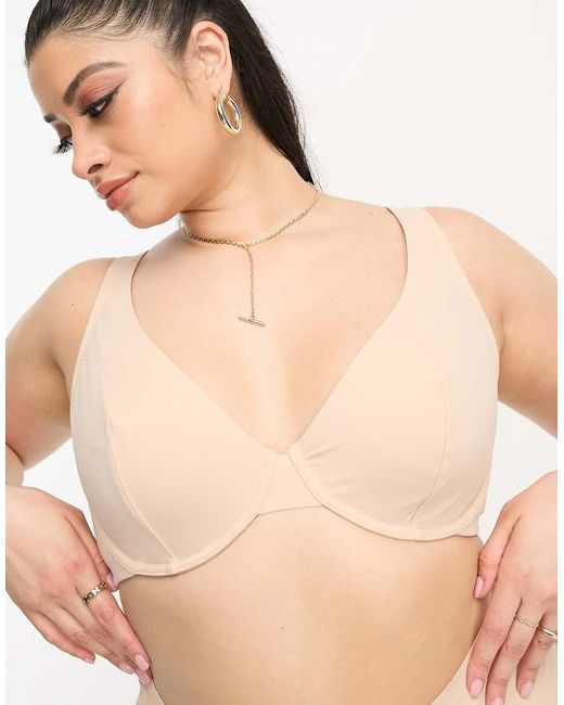ASOS Natural Asos Design Curve Marina Smoothing Underwire Bra