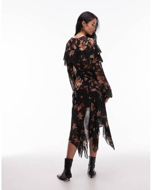 AllSaints White Fresca Floral Ruffle Dress