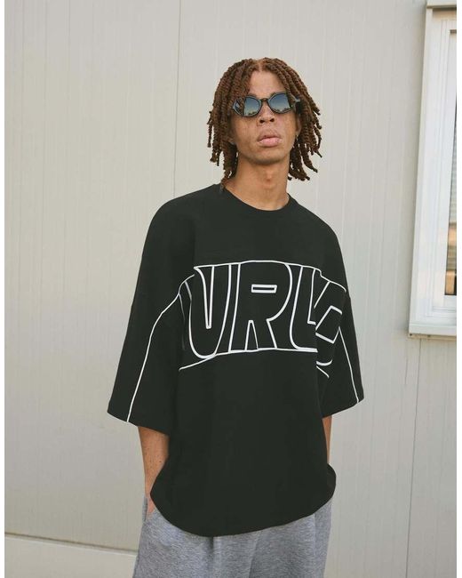Bershka Black Short Sleeve T-shirt With Print for men