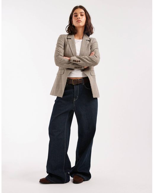 Miss Selfridge Gray Cinch Blazer