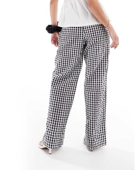 Pieces Black High Waist Wide Leg Trousers