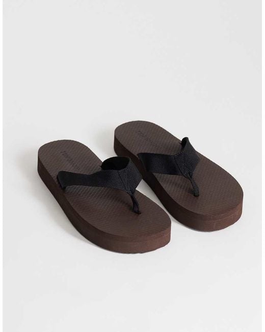 TOPSHOP Black Molly Toe Thong Sandal