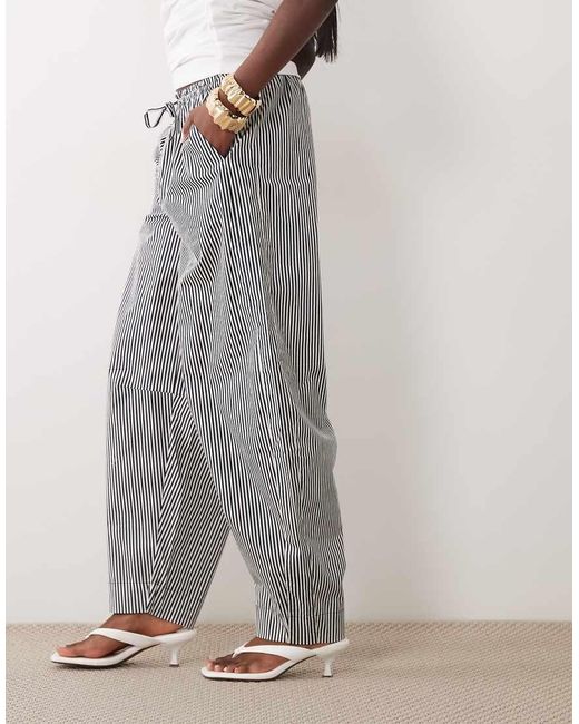 WeWoreWhat Gray Drawstring Waist Pull On Balloon Pants