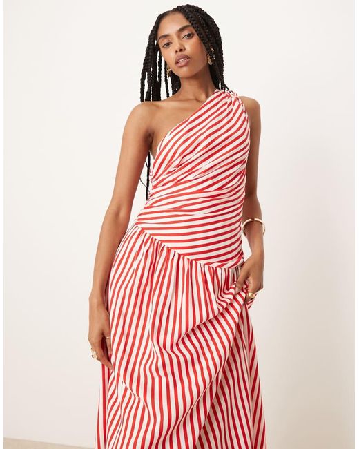 Forever New Asymmetric Drop Hem Maxi Dress in Pink | Lyst UK