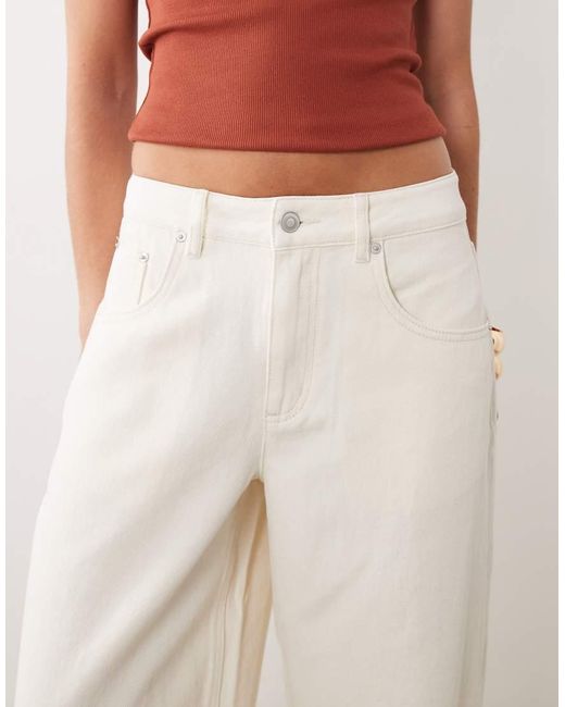 Missy Empire White Cotton Barrel Leg Jeans