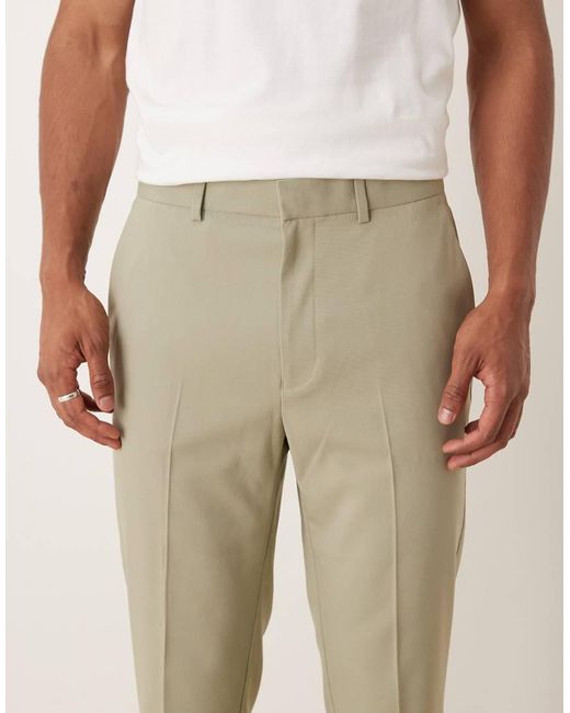 ASOS Natural Tapered Suit Pants for men