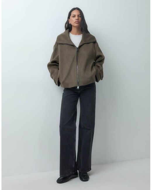 Mango Brown Short Jacket