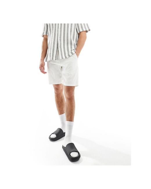 SELECTED – shorts aus leinenmix in White für Herren