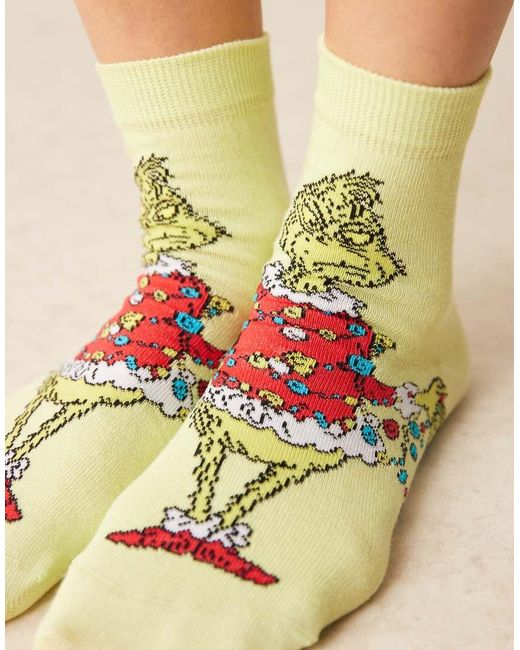 ASOS The Grinch Christmas Socks in Green | Lyst UK