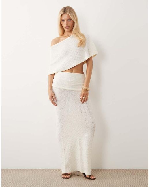 Aria Cove Natural Fine Knit Beach Poncho Top