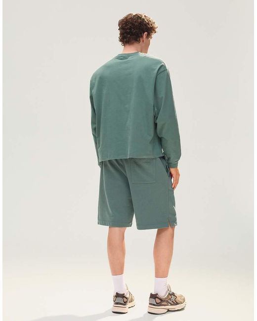 Bermuda Basic di Bershka in Green da Uomo