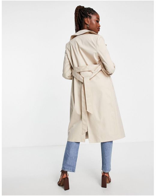 Forever New Trench Coat With Tie Belt in White | Lyst UK