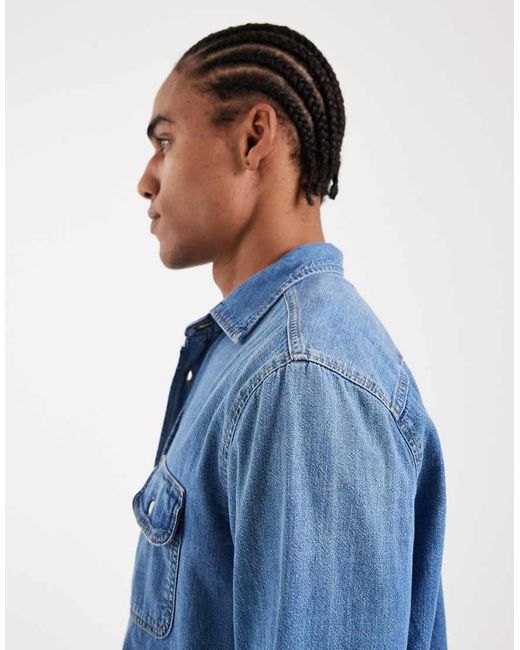 Tommy Hilfiger Blue Relaxed Fit Denim Shirt for men