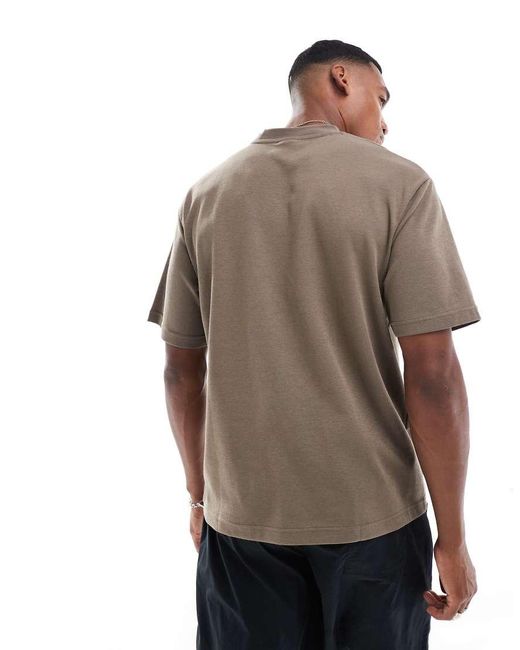 SELECTED Brown Oversized T-shirt for men