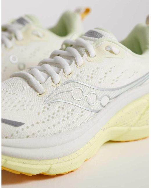 Saucony White Hurricane 25 Running Trainers