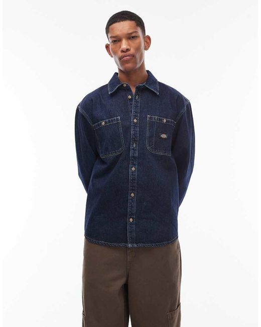 Dickies Blue Mechanic Denim Shirt for men