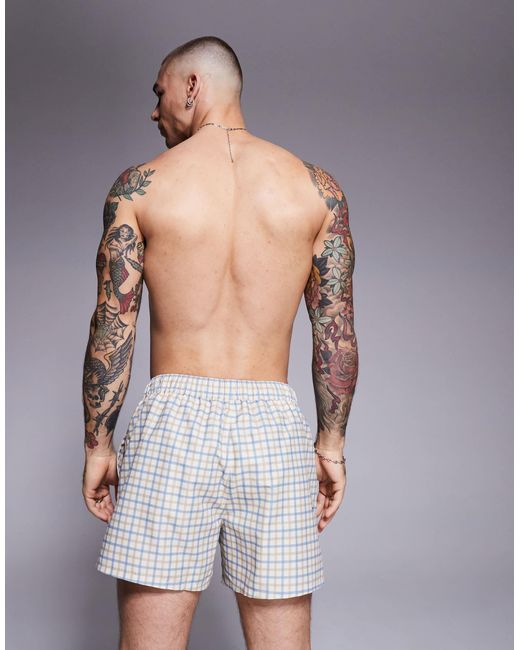 ASOS – halblange badeshorts in White für Herren